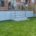 Glass Balustrade with Double Gates to a Raised Patio (Rotherham)